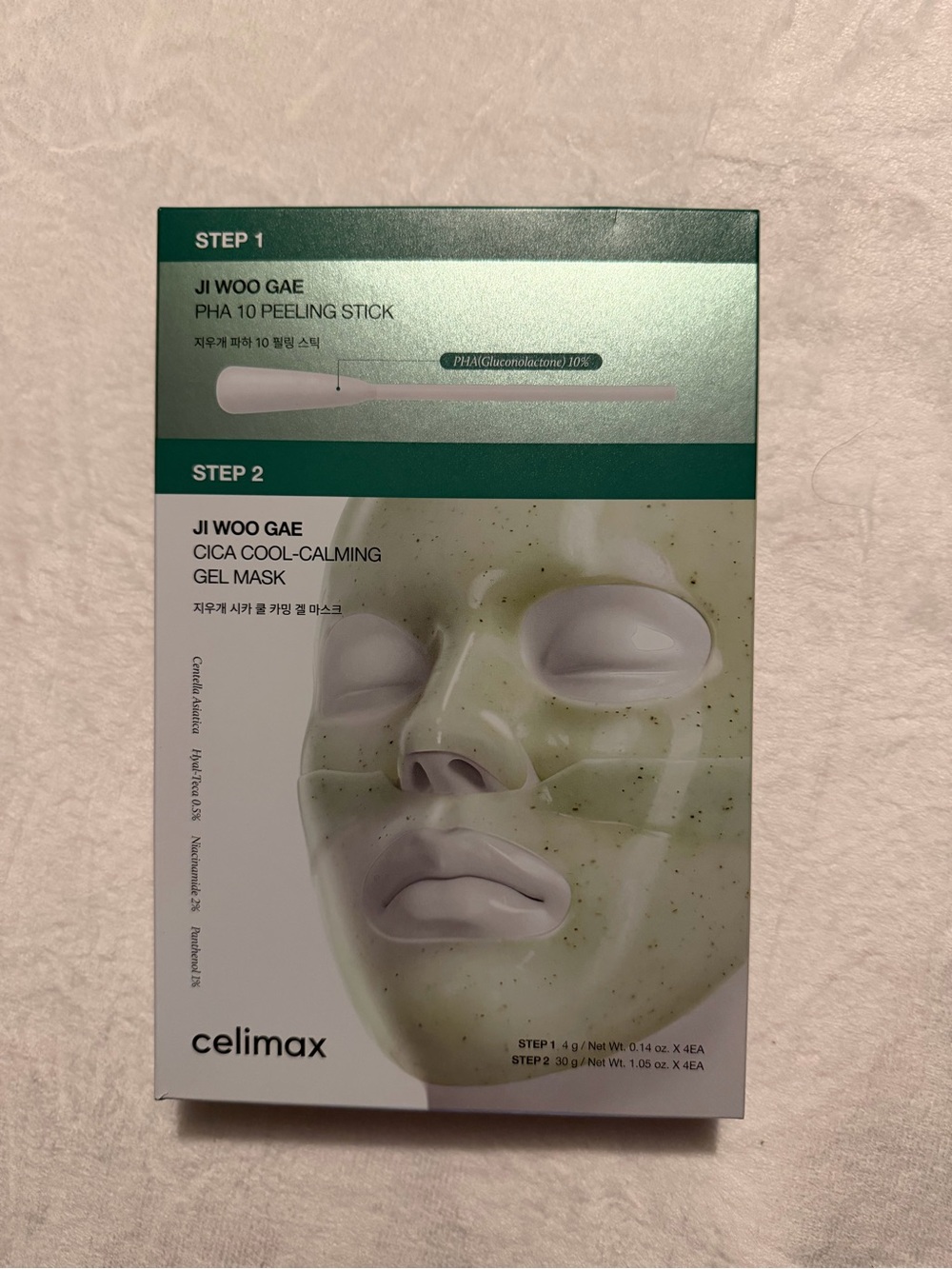 celimax Cica PHA Peel 2-Step Gel Mask (4ea)